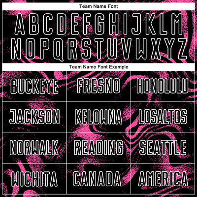 Custom Black Pink-White Abstract Liquid Sublimation Soccer Uniform Jersey