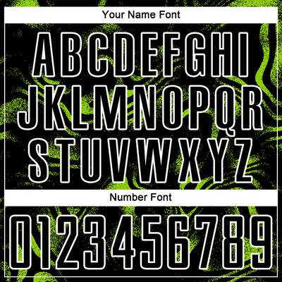 Custom Black Neon Green-White Abstract Liquid Sublimation Soccer Uniform Jersey