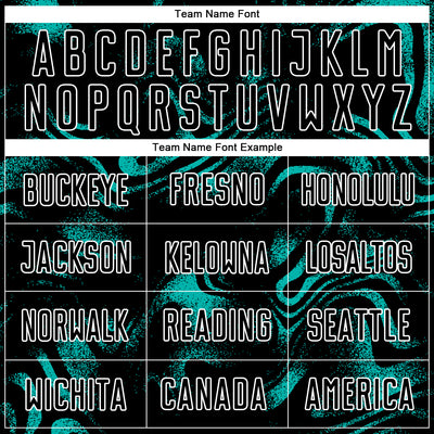 Custom Black Aqua-White Abstract Liquid Sublimation Soccer Uniform Jersey