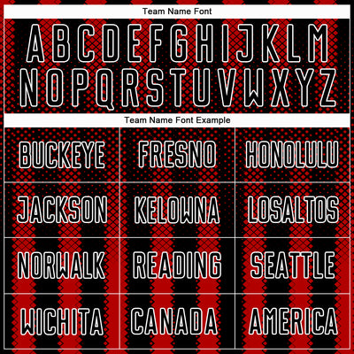 Custom Black Red-White Geometric Shape Sublimation Soccer Uniform Jersey