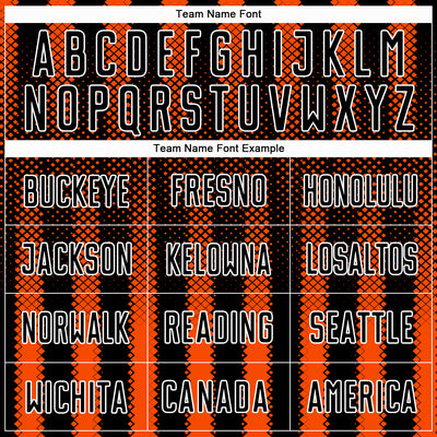 Custom Black Orange-White Geometric Shape Sublimation Soccer Uniform Jersey