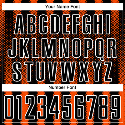 Custom Black Orange-White Geometric Shape Sublimation Soccer Uniform Jersey