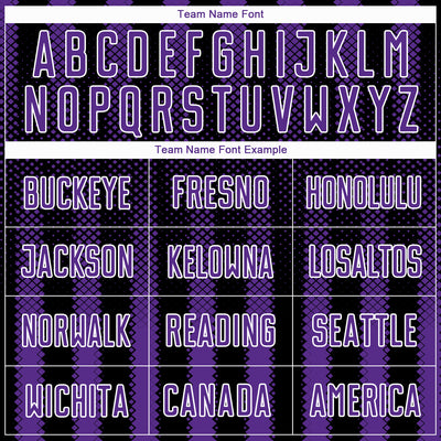 Custom Black Purple-White Geometric Shape Sublimation Soccer Uniform Jersey