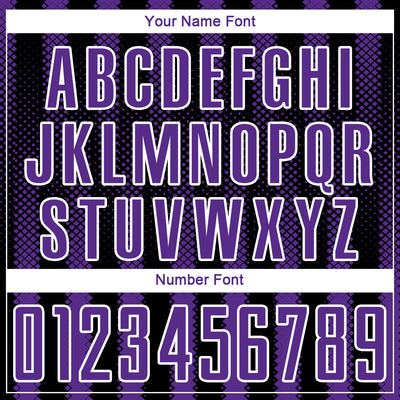 Custom Black Purple-White Geometric Shape Sublimation Soccer Uniform Jersey