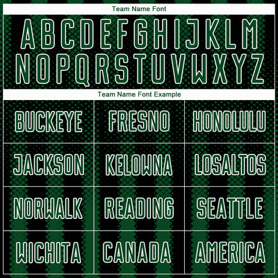 Custom Black Green-White Geometric Shape Sublimation Soccer Uniform Jersey