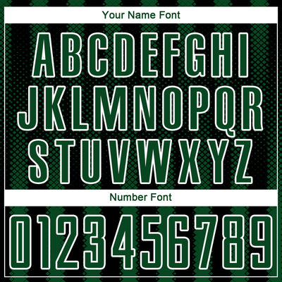 Custom Black Green-White Geometric Shape Sublimation Soccer Uniform Jersey