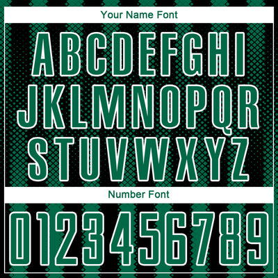 Custom Black Kelly Green-White Geometric Shape Sublimation Soccer Uniform Jersey