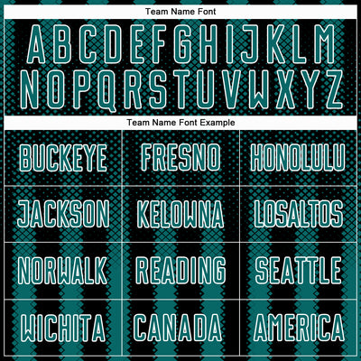 Custom Black Teal-White Geometric Shape Sublimation Soccer Uniform Jersey