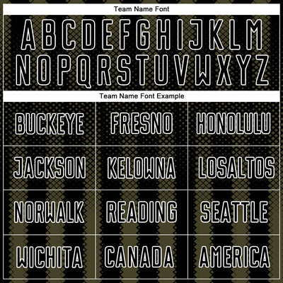 Custom Black Olive-White Geometric Shape Sublimation Soccer Uniform Jersey