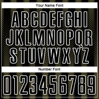 Custom Black Olive-White Geometric Shape Sublimation Soccer Uniform Jersey