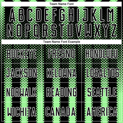 Custom Black Pea Green-White Geometric Shape Sublimation Soccer Uniform Jersey