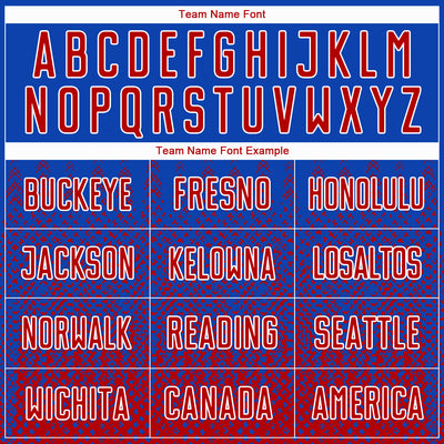 Custom Royal Red-White Geometric Shape Sublimation Soccer Uniform Jersey