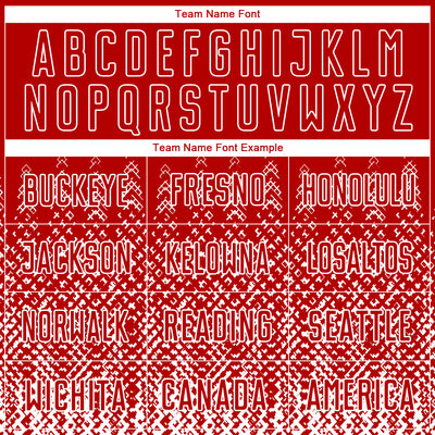 Custom Red White Geometric Shape Sublimation Soccer Uniform Jersey