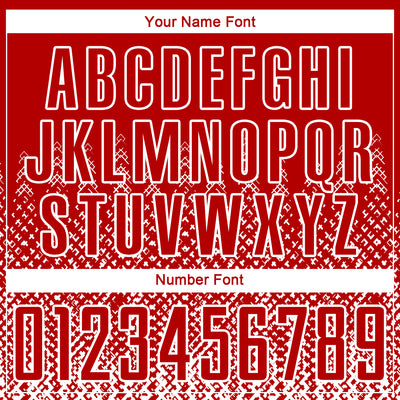 Custom Red White Geometric Shape Sublimation Soccer Uniform Jersey