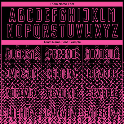 Custom Black Pink Geometric Shape Sublimation Soccer Uniform Jersey