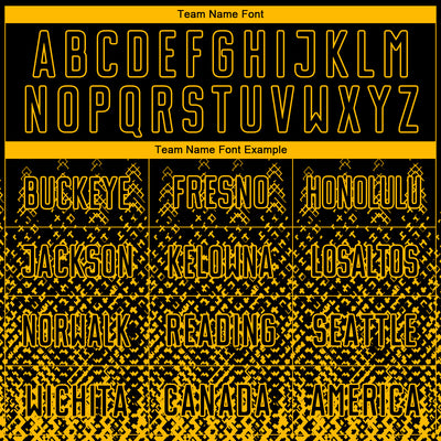 Custom Black Gold Geometric Shape Sublimation Soccer Uniform Jersey