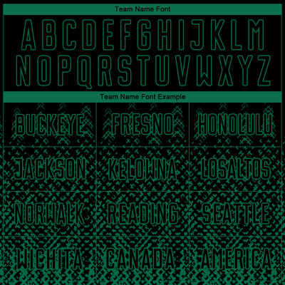 Custom Black Kelly Green Geometric Shape Sublimation Soccer Uniform Jersey