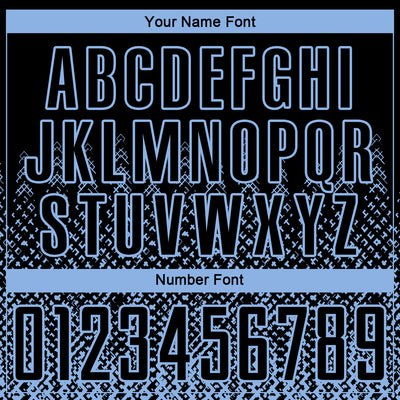 Custom Black Light Blue Geometric Shape Sublimation Soccer Uniform Jersey