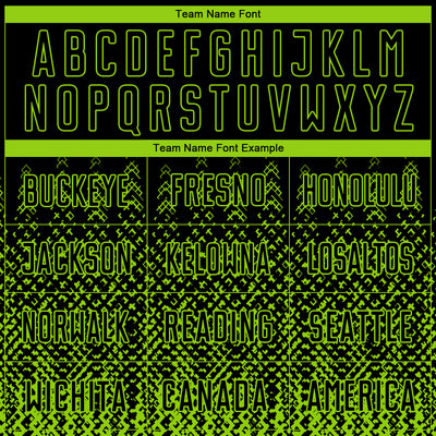 Custom Black Neon Green Geometric Shape Sublimation Soccer Uniform Jersey