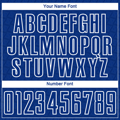 Custom Royal White Geometric Shape Sublimation Soccer Uniform Jersey