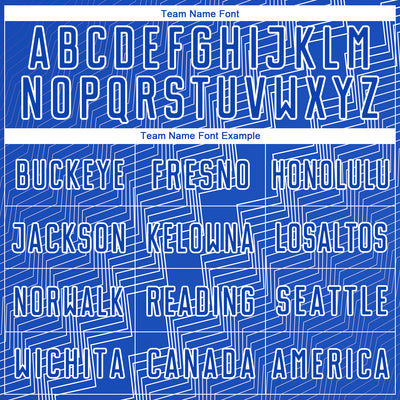 Custom Thunder Blue White Zigzag Shape Sublimation Soccer Uniform Jersey