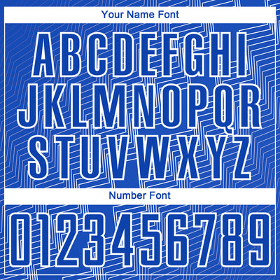 Custom Thunder Blue White Zigzag Shape Sublimation Soccer Uniform Jersey