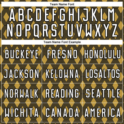 Custom Black White-Old Gold Geometric Shape Sublimation Soccer Uniform Jersey