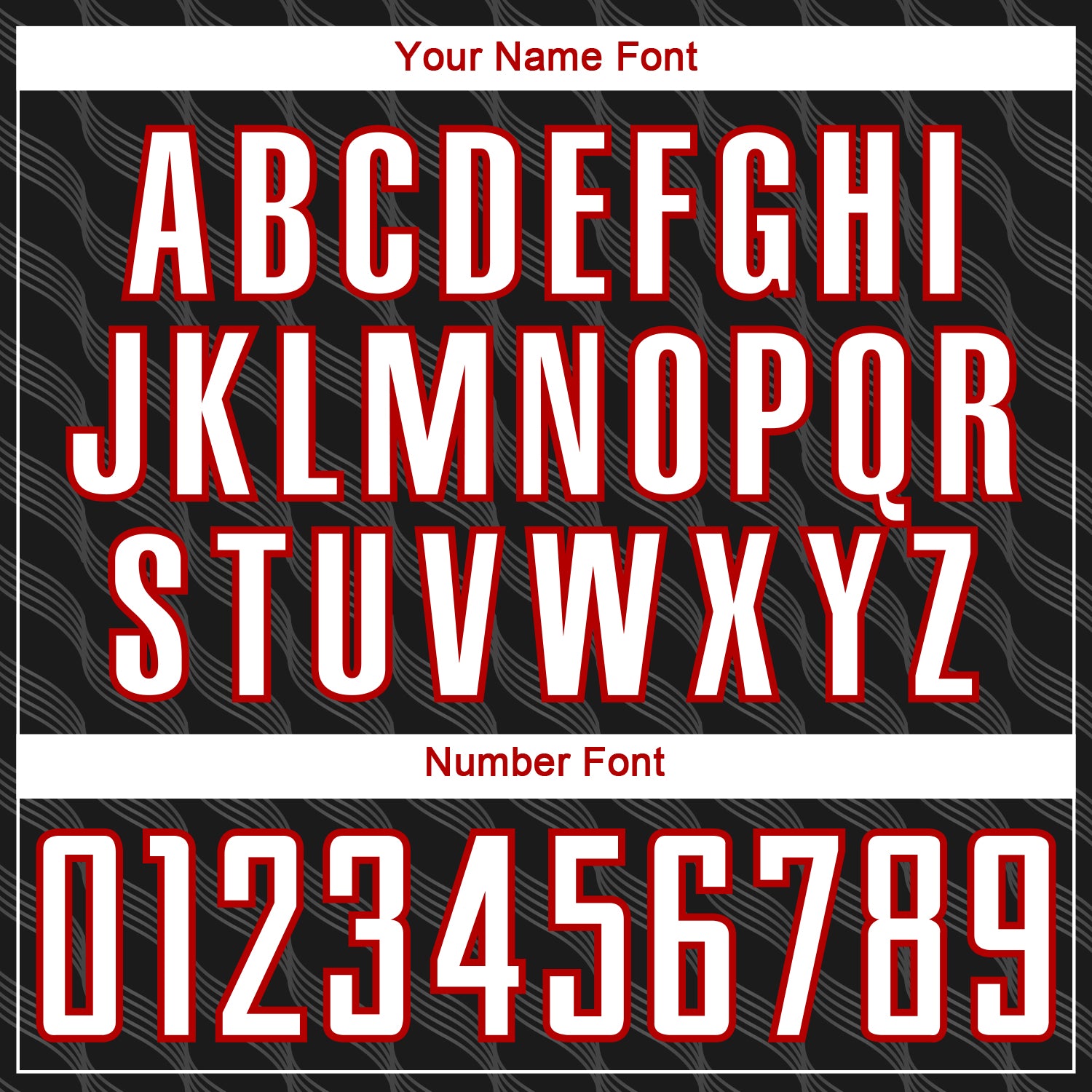 Custom Black White-Red Waves Shape Sublimation Soccer Uniform Jersey