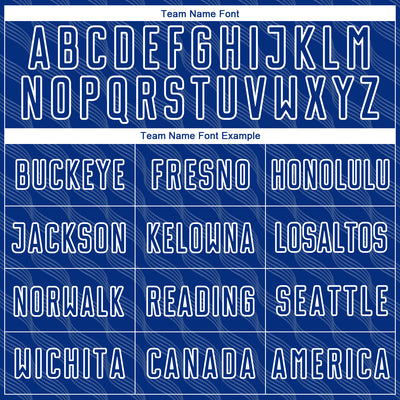 Custom Royal White Waves Shape Sublimation Soccer Uniform Jersey