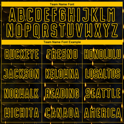 Custom Black Yellow Geometric Shape Sublimation Soccer Uniform Jersey