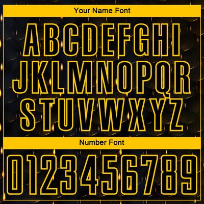 Custom Black Yellow Geometric Shape Sublimation Soccer Uniform Jersey