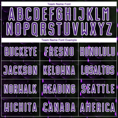 Custom Black Purple-White Geometric Shape Sublimation Soccer Uniform Jersey