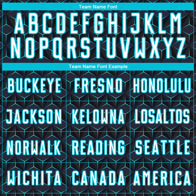 Custom Black White-Lakes Blue Geometric Shape Sublimation Soccer Uniform Jersey