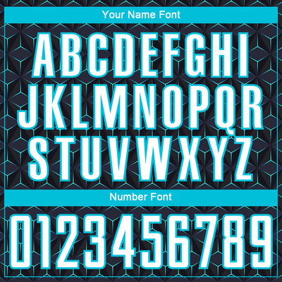 Custom Black White-Lakes Blue Geometric Shape Sublimation Soccer Uniform Jersey