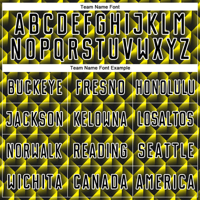 Custom Black Light Yellow-White Geometric Shape Sublimation Soccer Uniform Jersey