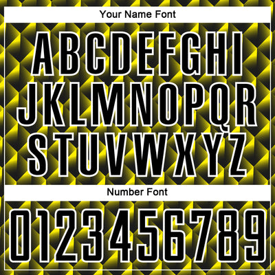 Custom Black Light Yellow-White Geometric Shape Sublimation Soccer Uniform Jersey