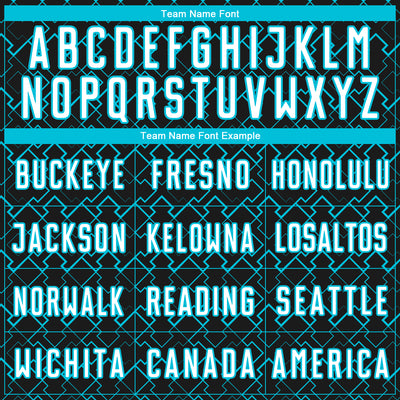 Custom Black White-Lakes Blue Geometric Shape Sublimation Soccer Uniform Jersey