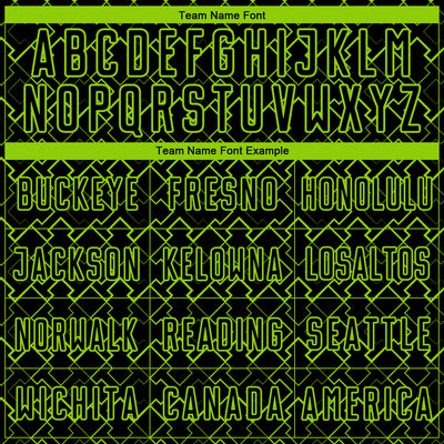Custom Black Neon Green Geometric Shape Sublimation Soccer Uniform Jersey