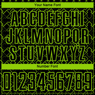 Custom Black Neon Green Geometric Shape Sublimation Soccer Uniform Jersey