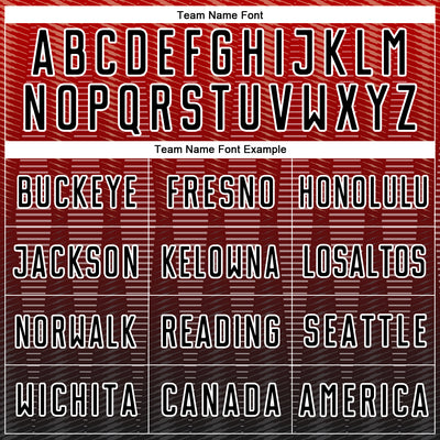 Custom Red Black-White Gradient Line Sublimation Soccer Uniform Jersey