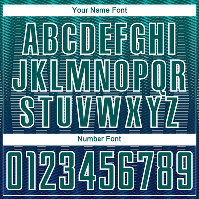 Custom Neon Green Navy-White Gradient Line Sublimation Soccer Uniform Jersey