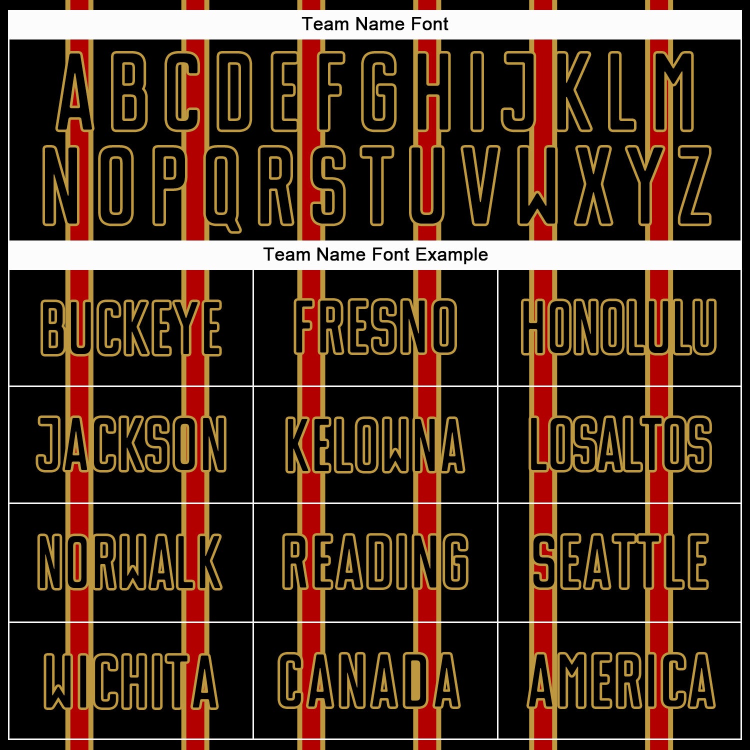 Custom Black Red-Old Gold Stripe Line Sublimation Soccer Uniform Jersey