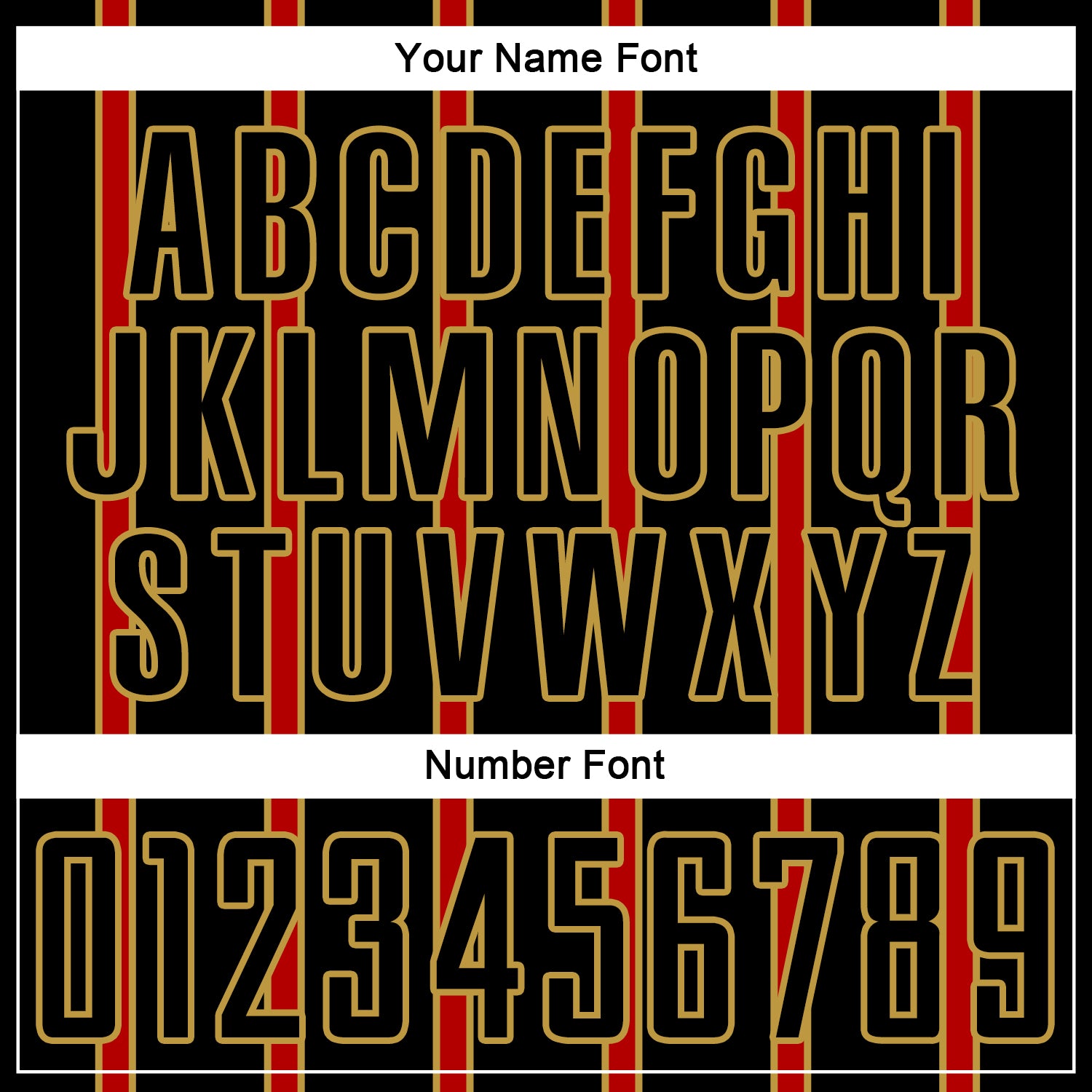 Custom Black Red-Old Gold Stripe Line Sublimation Soccer Uniform Jersey