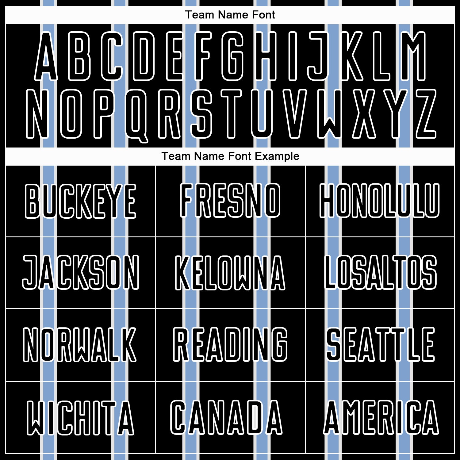 Custom Black Light Blue-White Stripe Line Sublimation Soccer Uniform Jersey