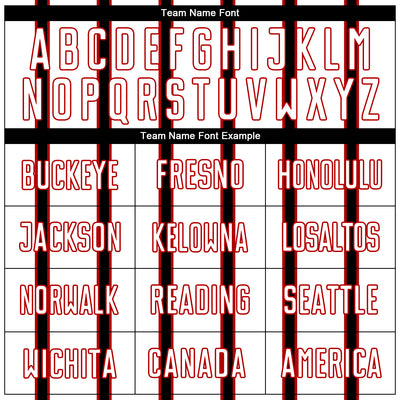 Custom White Black-Red Stripe Line Sublimation Soccer Uniform Jersey