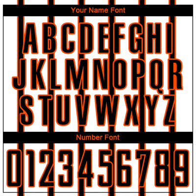 Custom White Black-Orange Stripe Line Sublimation Soccer Uniform Jersey