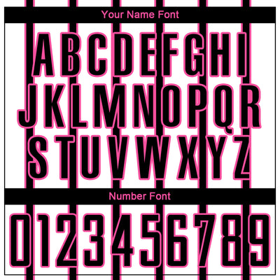 Custom White Black-Pink Stripe Line Sublimation Soccer Uniform Jersey