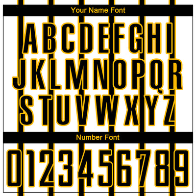 Custom White Black-Gold Stripe Line Sublimation Soccer Uniform Jersey