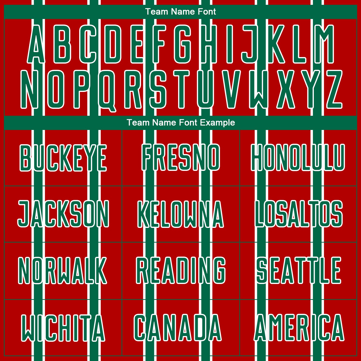 Custom Red Kelly Green-White Stripe Line Sublimation Soccer Uniform Jersey