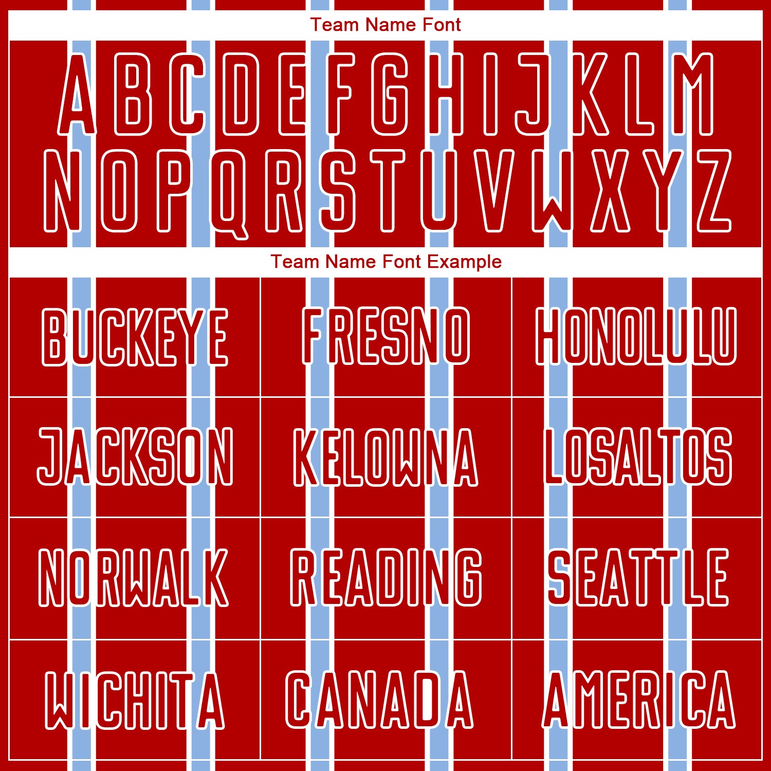 Custom Red Light Blue-White Stripe Line Sublimation Soccer Uniform Jersey